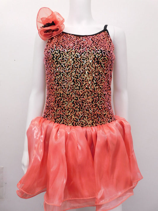 Pre-Owned Costume Curtain Call J5256 Large Child Coral Jazz