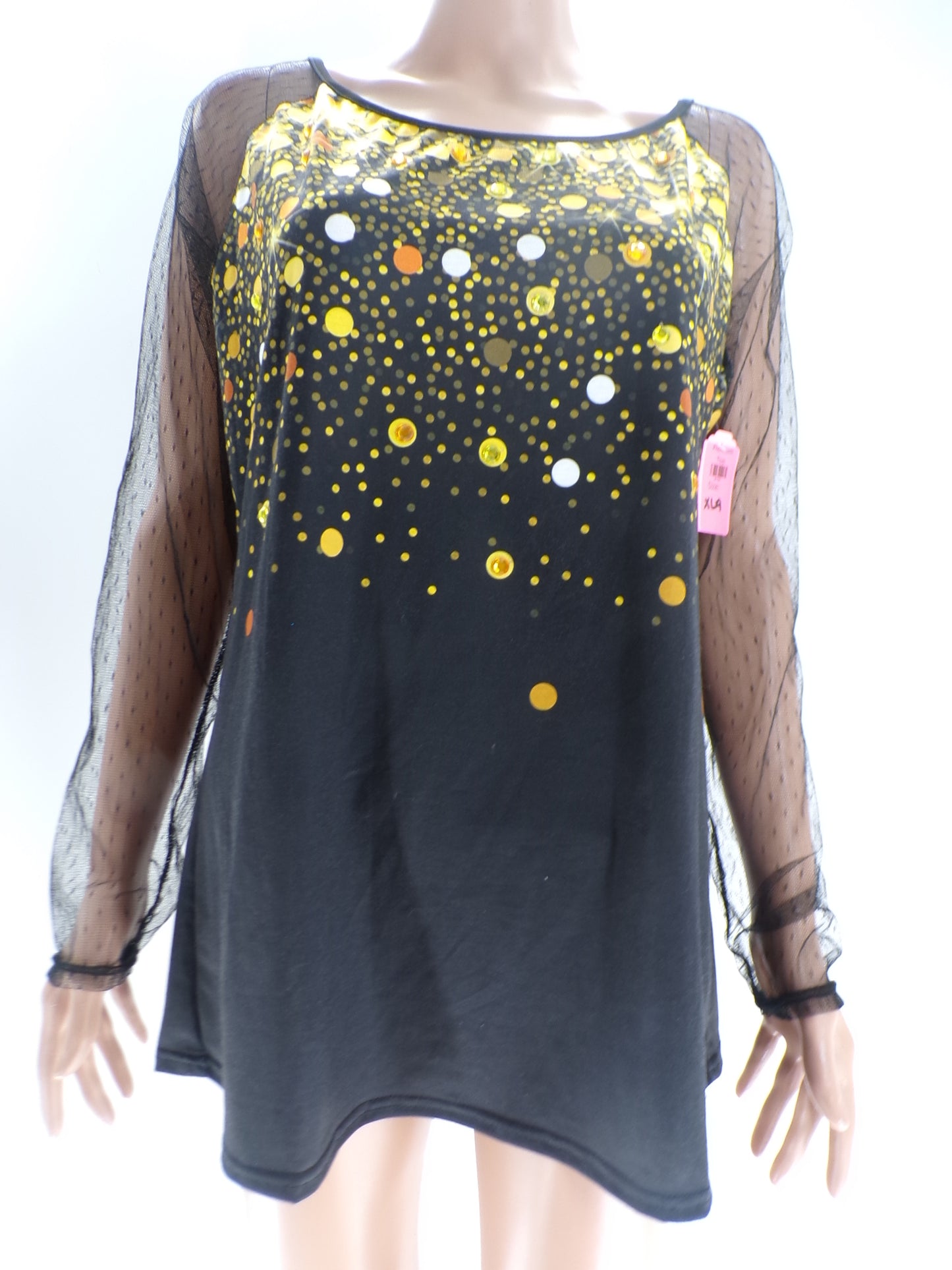 Pre-Owned Costume Top No Tag   XL Adult Yellow  Tap Clogging