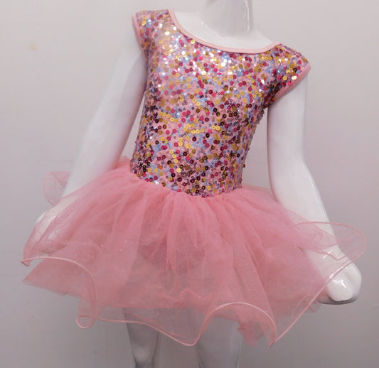 Pre-Owned Costume Weissman  9013 Small Child Pink Dress Ballet Sequin