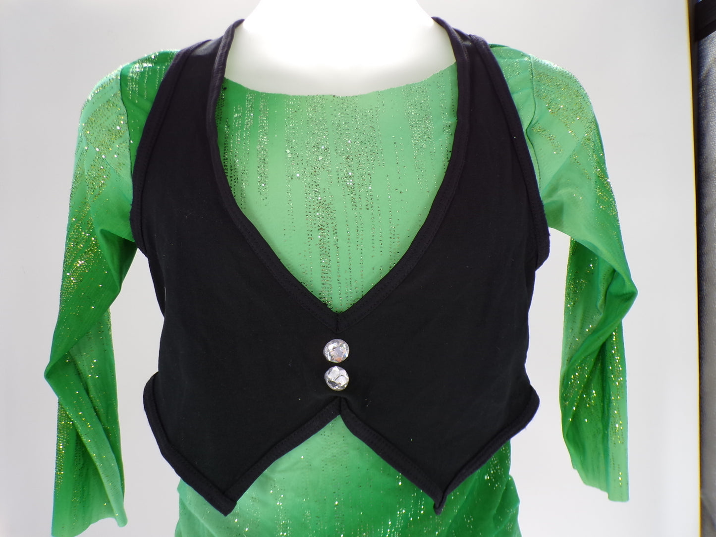 Pre-Owned Costume Curtain Call  E4243 Large Child Green  Jazz
