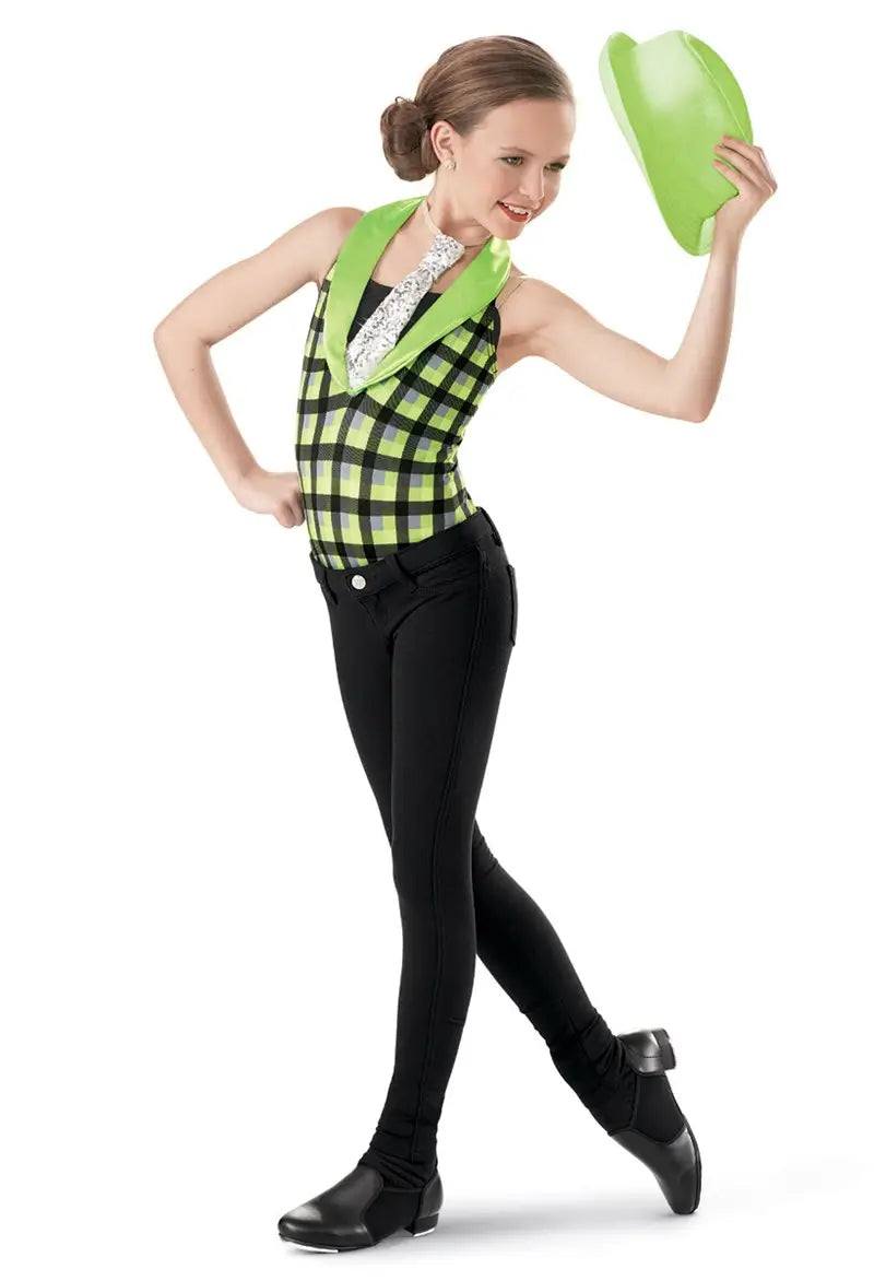 Pre-Owned Costume Weissman 7869 Intermediate Child Black Green Jazz Hip Hop