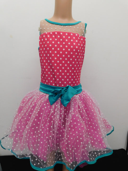 Pre-Owned Costume Curtain Call  E2082 Medium Adult Hot Pink  Jazz