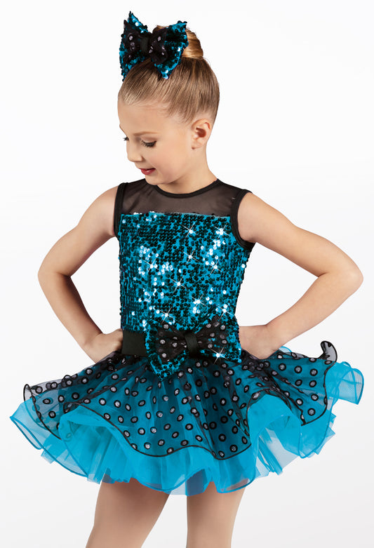Pre-Owned Costume Weissman  12550 Small Child Turquoise  Jazz