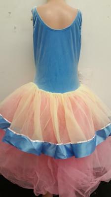 Pre-Owned Costume Large Child Blue Curtain Call E1882 Ballet Pointe YAGP Tutu Sequin