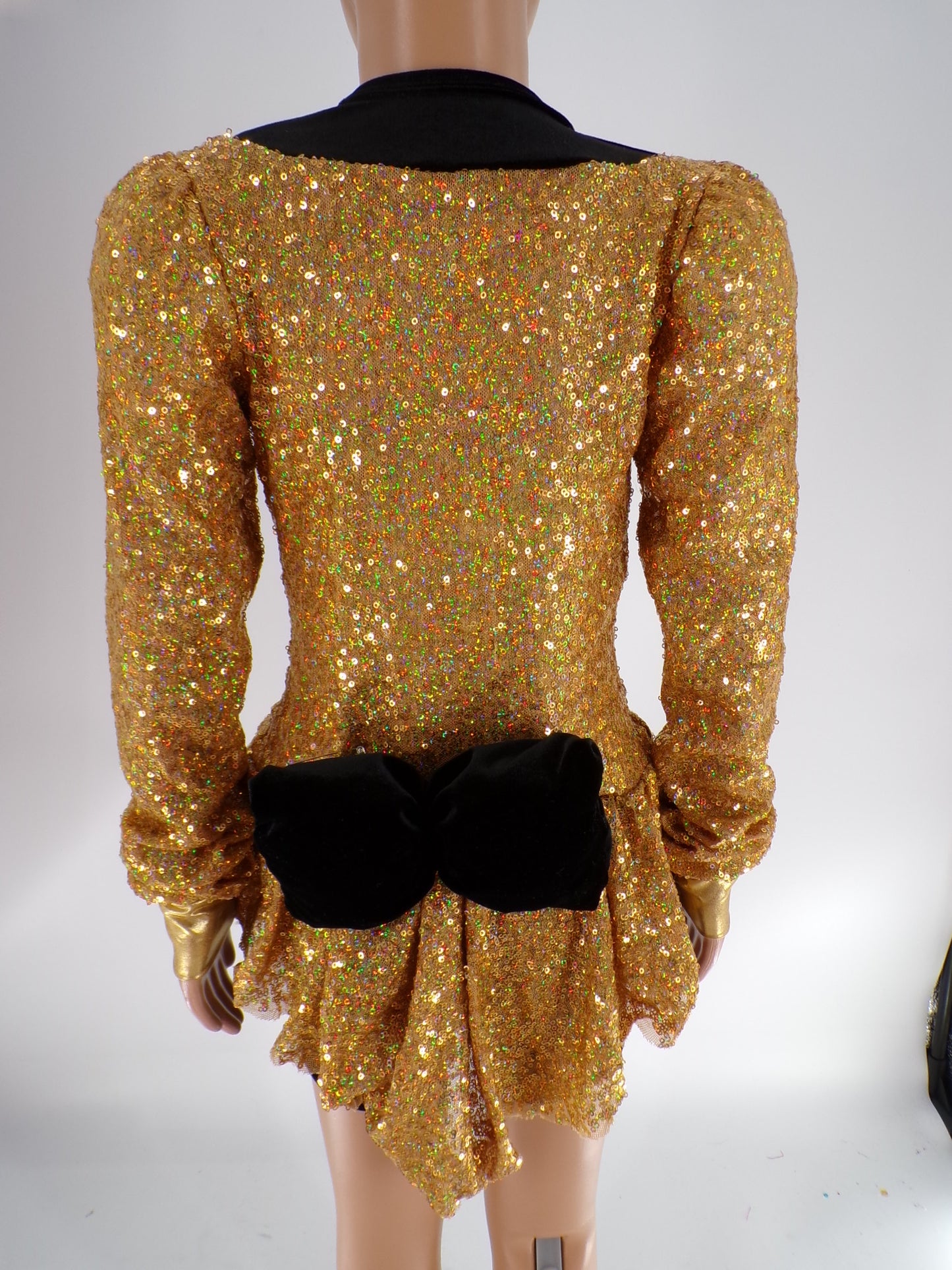 Pre-Owned Costume Wish Come True  18799 Medium Child Gold Jacket Jazz Sequin