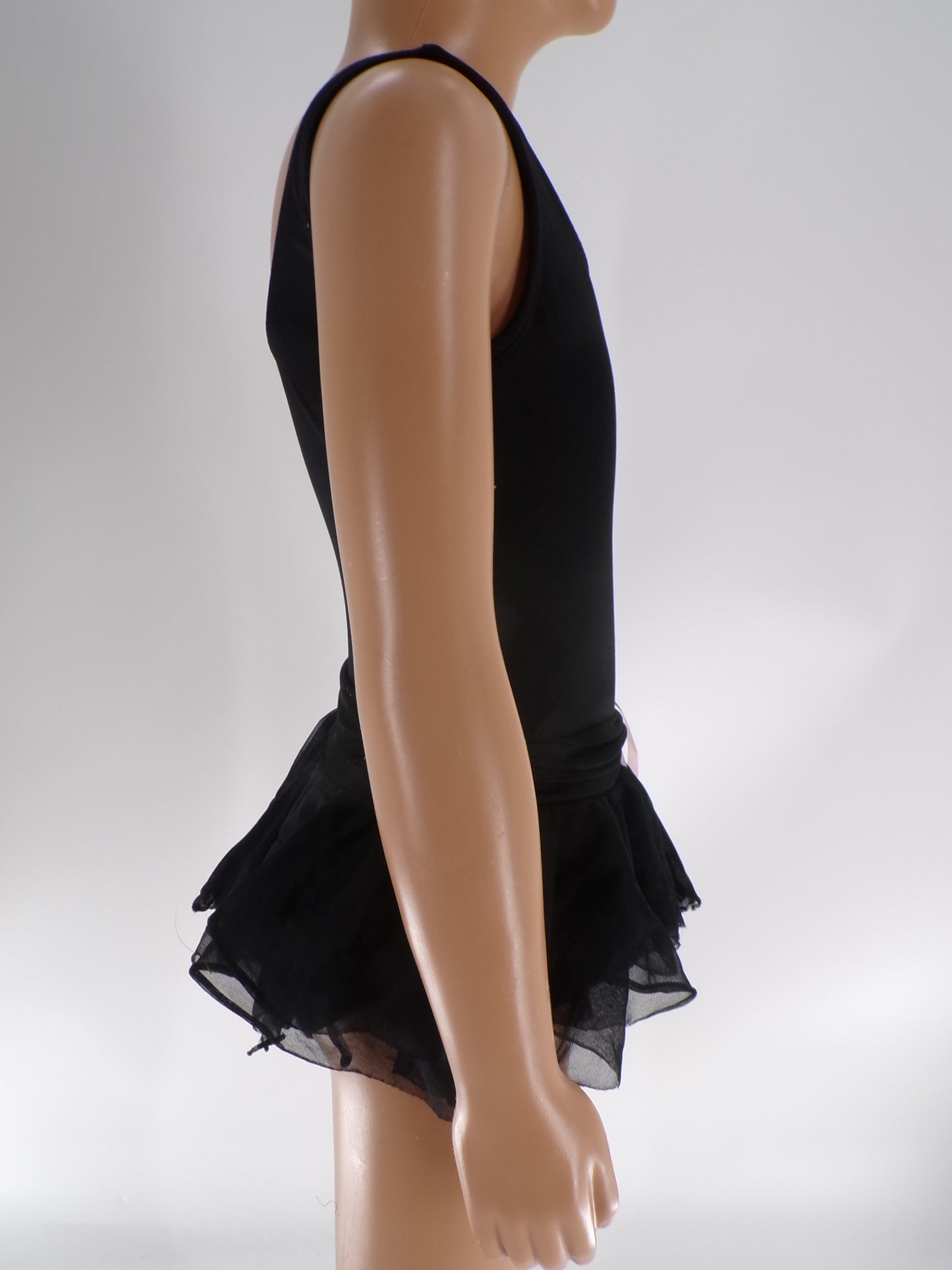 Pre-Owned Leotard Dress Body Wrappers  2232 Intermediate Child Black  Ballet Tap Jazz