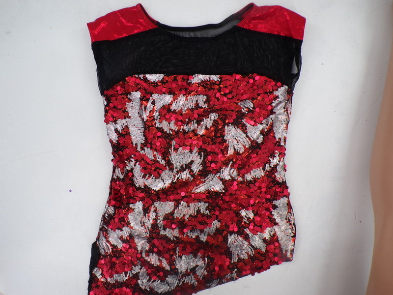 Pre-Owned Costume Top Wish Come true  14606X XL Child Red  Tap Jazz