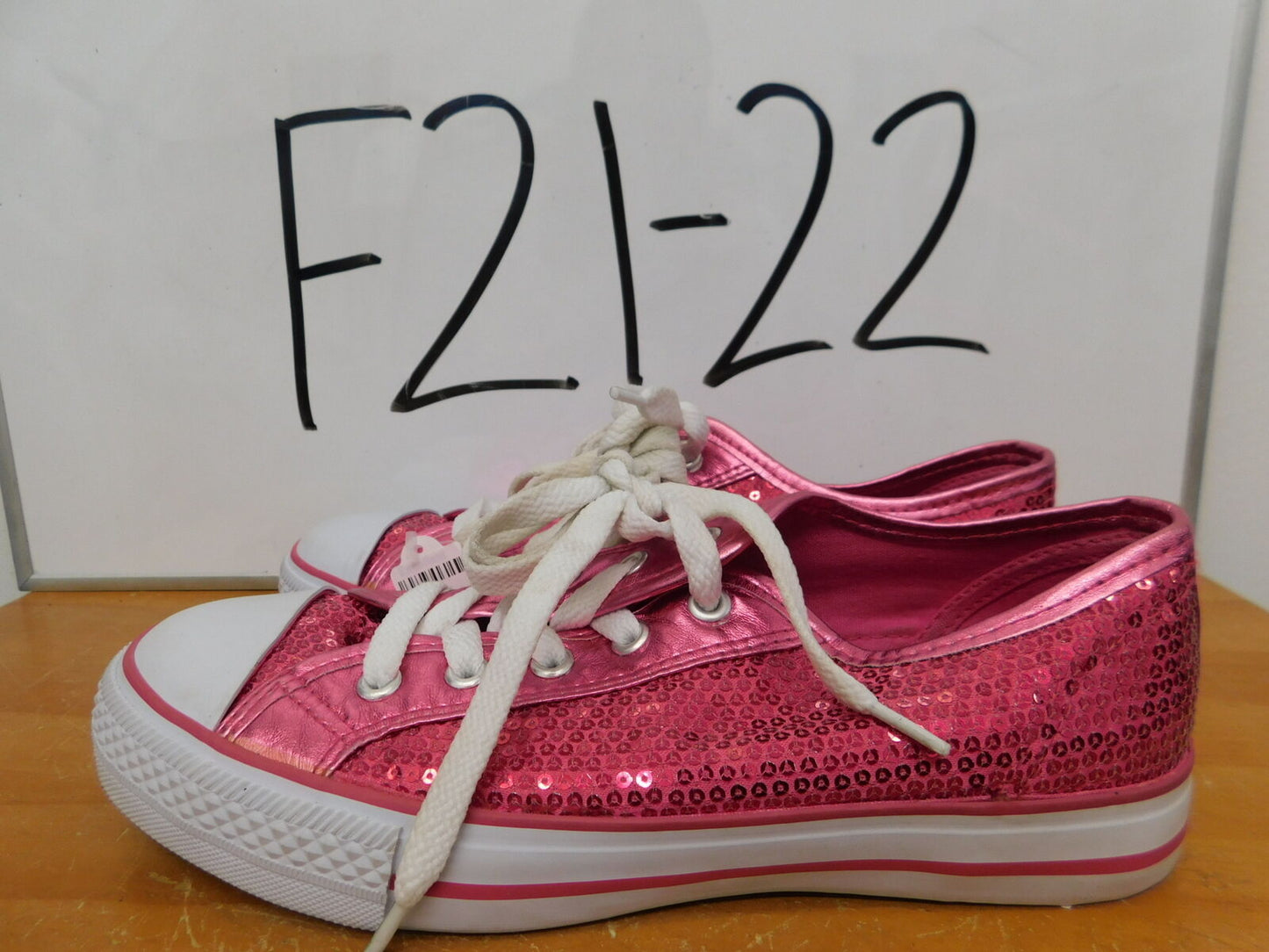 Pre-Owned Hip Hop Shoes Platinum Adult 7.5M Sneakers Sequin