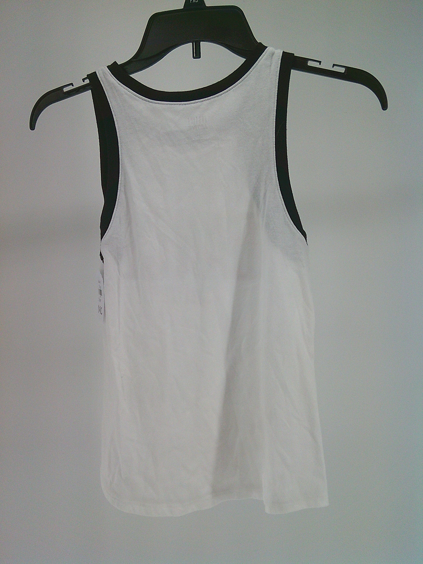 Pre-Owned Tank Top Justice   Large Child White Black  Ballet Jazz