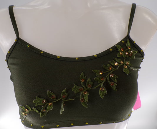 Pre-Owned Crop Top Balera Base Added Applique and Stones Small Adult Costume