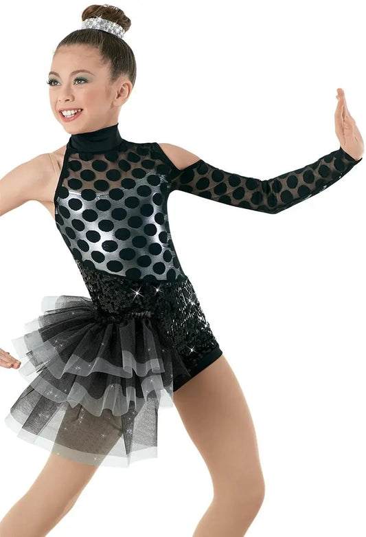 Pre-Owned Costume Weissman  9252 Small Adult Silver  Tutu Jazz Sequin