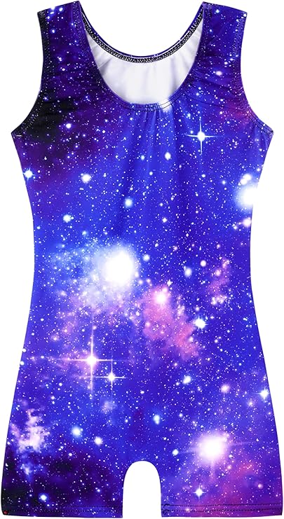 Pre-Owned Biketard Amazon XL Child Purple Pink White Acro Tumbling