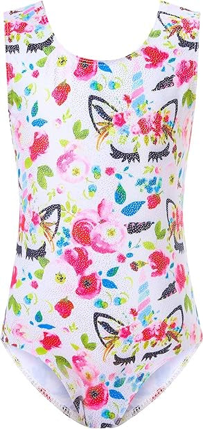 Pre-Owned Gymnastics Leotard Small Child Unicorn Print Acro Tumbling