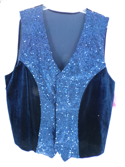 Pre-Owned Vest Revolution Dancewear  RC18673 Medium Adult Blue  Jazz