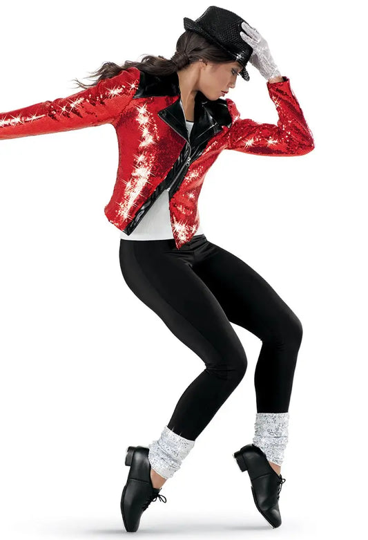 Pre-Owned Jacket Medium Adult Red Weissman 8288 Hip Hop Jazz Micheal Sequin