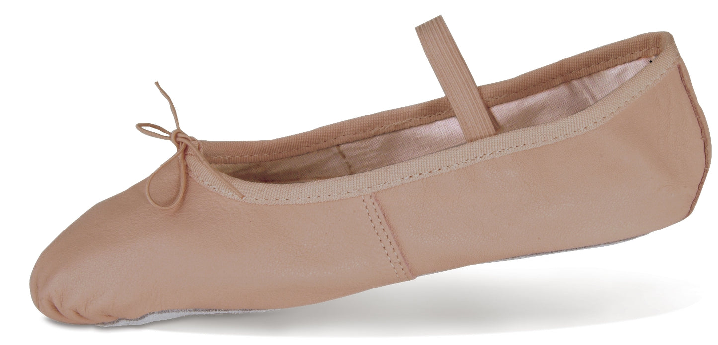Pre-Owned Ballet Shoes DanzNMotion Adult 9M  Leather Single Strap Full Sole