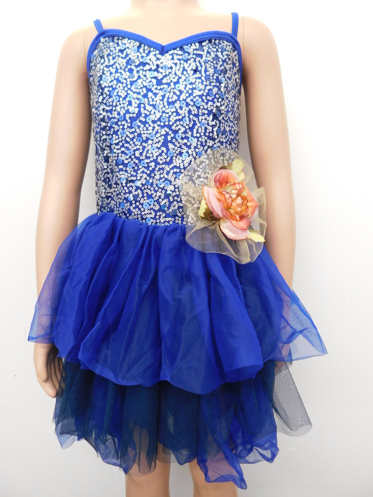Pre-Owned Costume Curtain Call  E1031 XL Child Royal Blue  Ballet