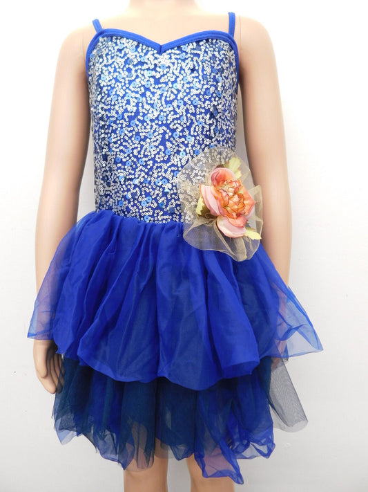 Pre-Owned Costume Curtain Call  E1031 XL Child Royal Blue  Ballet