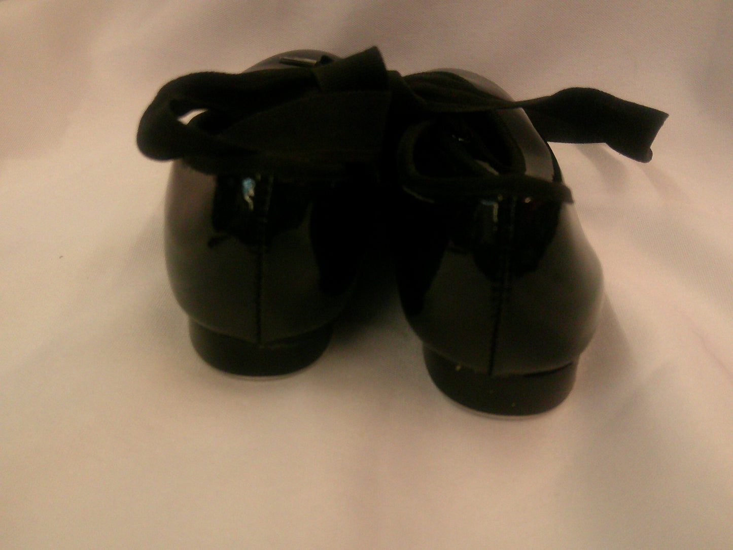 Pre-Owned Tap Shoes Dance Class Girls 10M Tyette Leather Ribbon