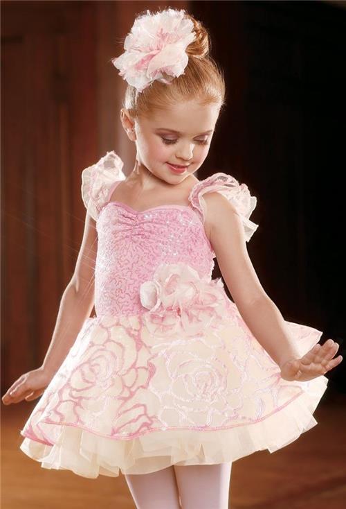 Pre-Owned Costume Weissman  8535 XS Child Pink Dress Ballet Sequin