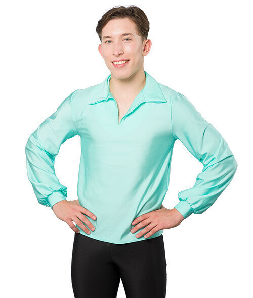 Pre-Owned Top Medium Child Mint Green A Wish Come True 11622 Boys Ballet Jazz Longsleeve