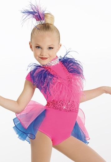 Pre-Owned Costume Weissman 11869 Large Child Pink Feathers Jazz Sequin