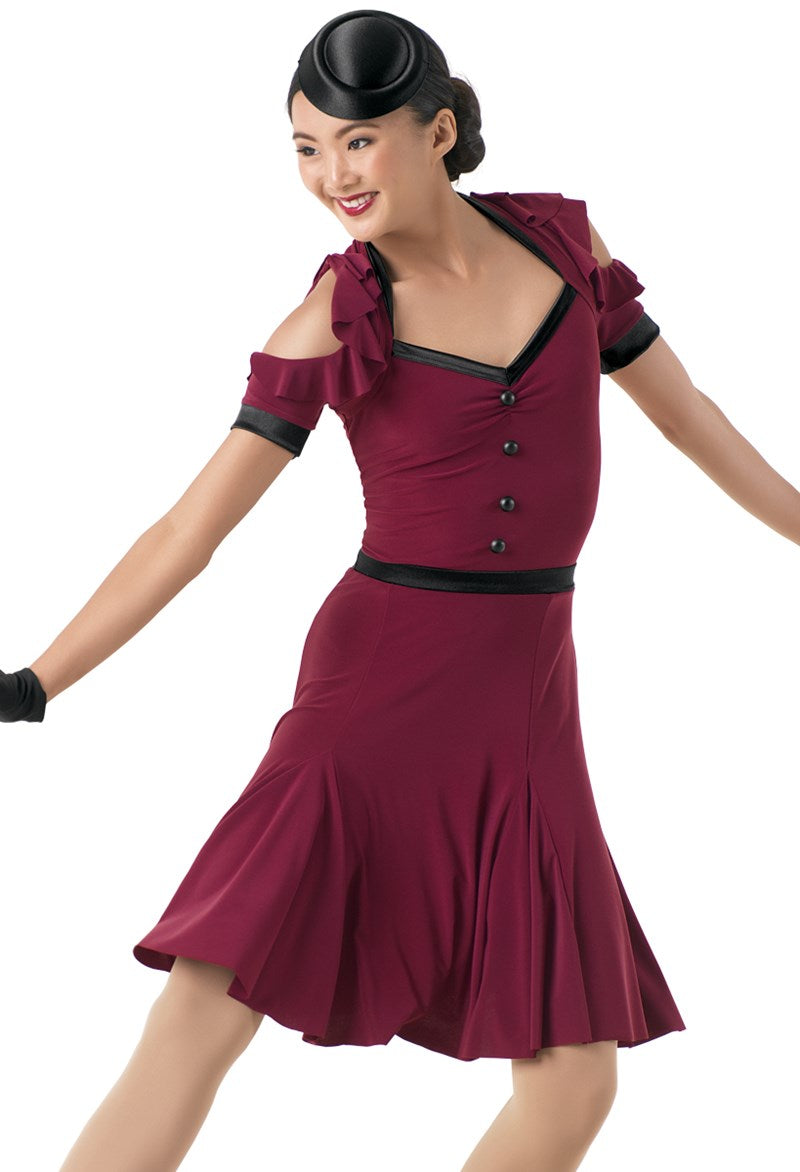 Pre-Owned Costume Weissman  10215 XL Child Green Dress Jazz Tap 40's