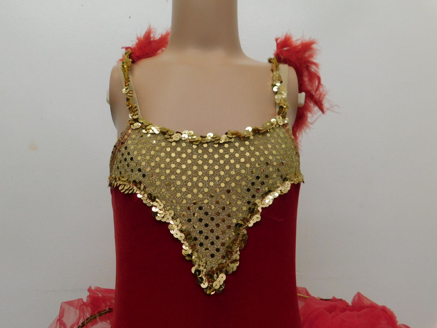 Pre-Owned Costume Curtain Call  E2592 Small Child Red  Jazz