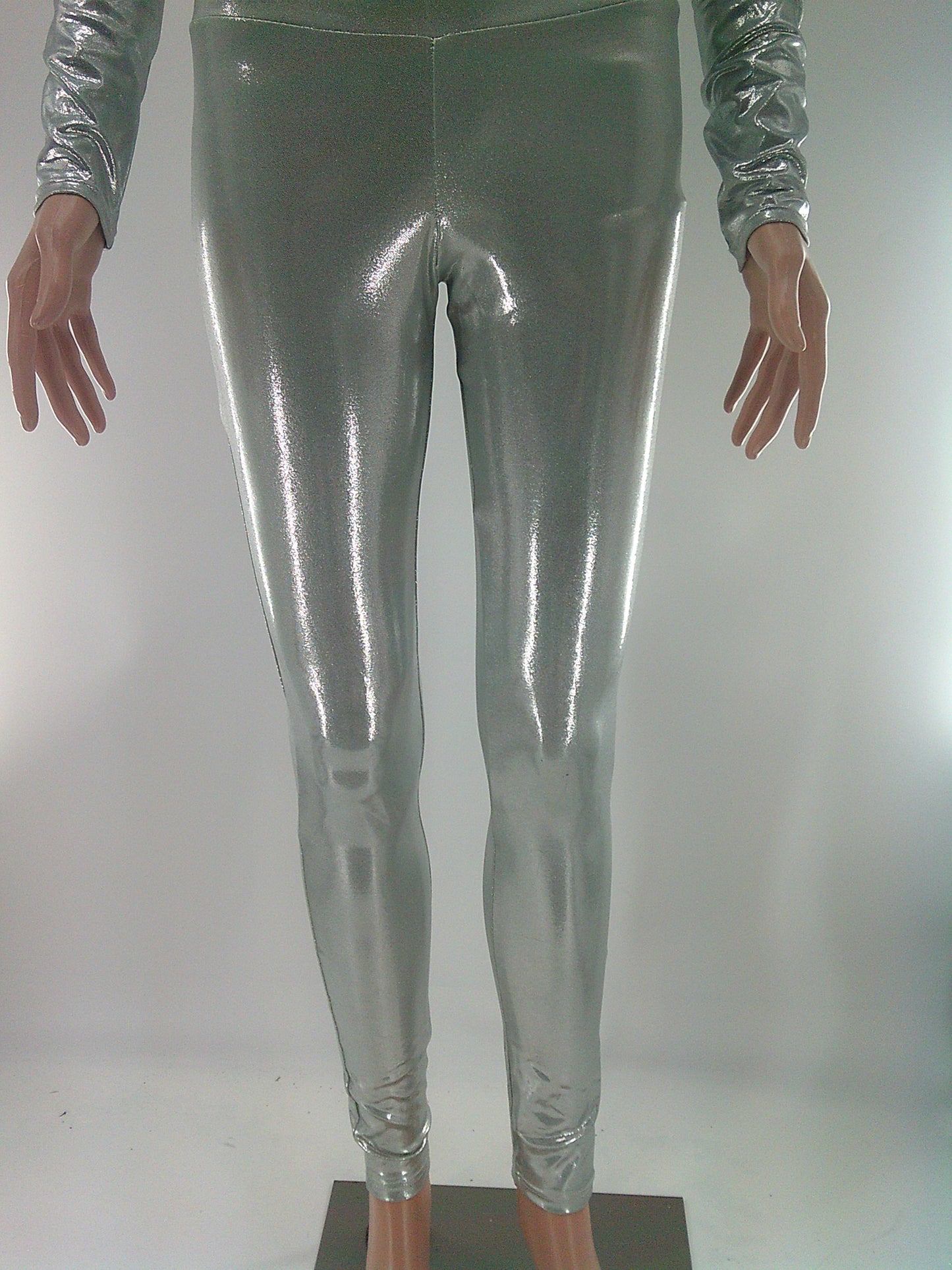 Pre-Owned Costume Balera  ML12486 Small Adult Silver 2 pc Jazz Tap Metallic Tin Man