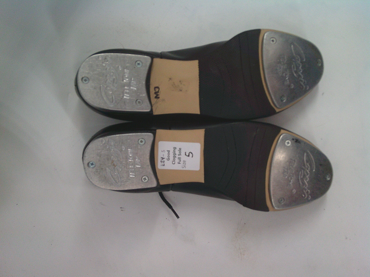 Pre-Owned Tap Shoes Capezio Adult 5M Oxford Leather Lace Up Full Sole