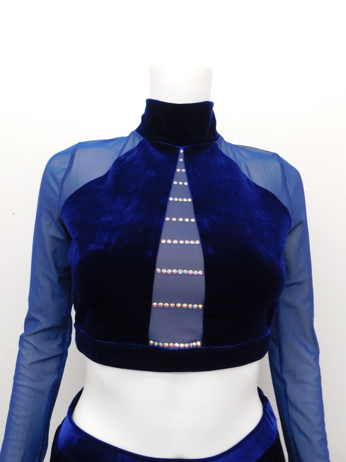 Pre-Owned Costume Weissman  V12240 XS Adult Blue 2 piece Contemporary Rhinestones