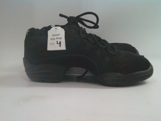 Pre-Owned Hip Hop Shoes Capezio Youth 4M Sneakers Leather Lace Up Split Sole