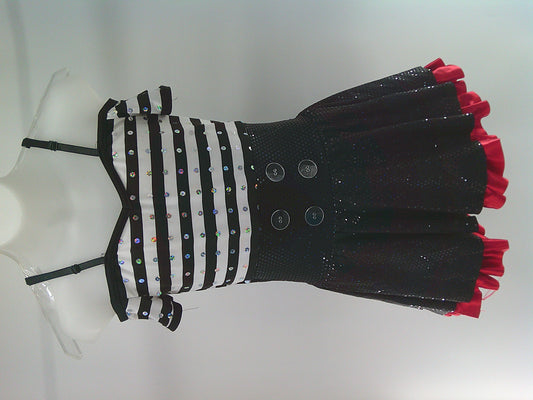 Pre-Owned Costume Costume Gallery   Large Child Red Stripes Jazz Sequin Jailhouse Rock