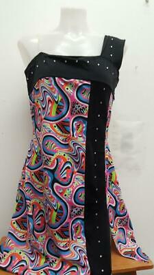 Pre-Owned Costume Large Child Multi Weissman 4052 Jazz Tap Clogging Retro Dress Rhinestone Colorful