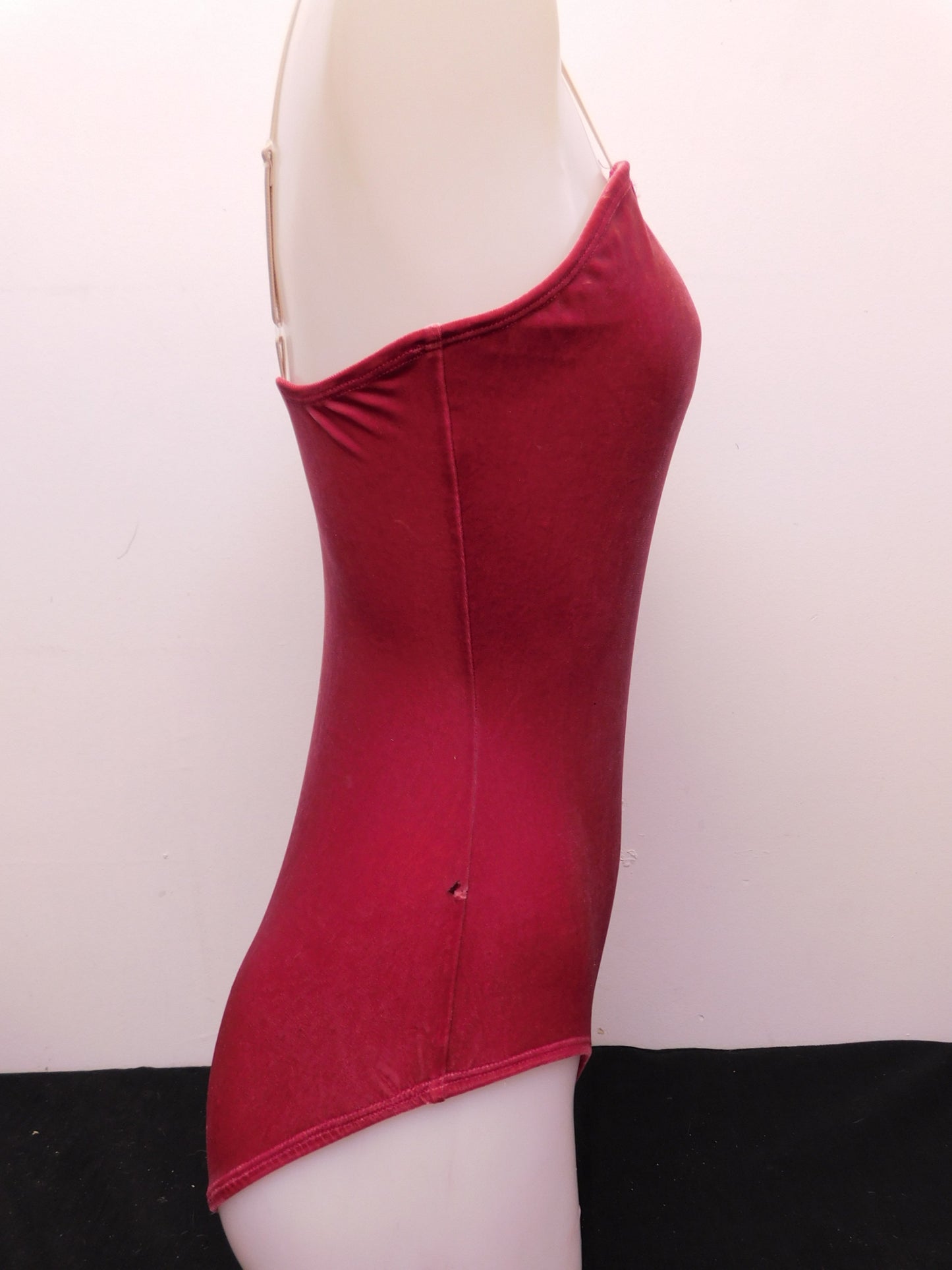 Pre-Owned Leotard Medium Adult Red Velvet Curtain Call Ballet Tap Jazz