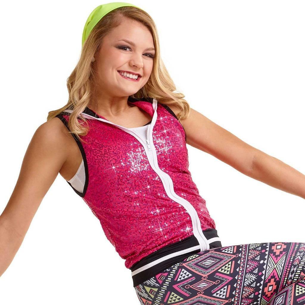 Pre-Owned Costume Curtain Call  J5277 Small Adult Hot Pink  Jazz