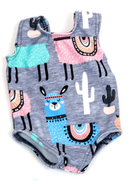 New Leotard Destira Llama Love Girls  Gray  Acro Tumbling