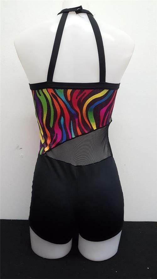 Pre-Owned Costume Weissman  7813 Small Child Colorful Unitard Jazz Acro Metallic