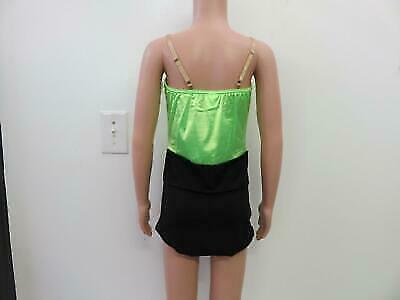 Pre-Owned Costume Weissman 6866 Large Child Green Jazz Tap Rhinestones