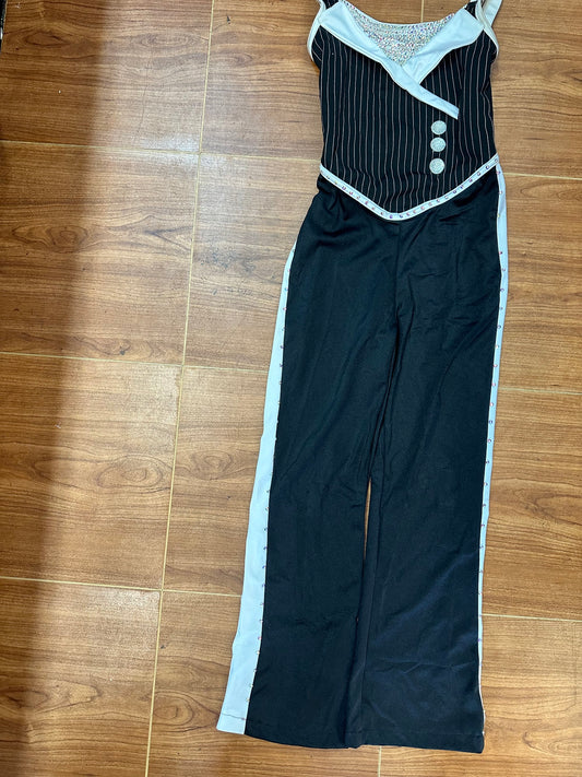 Pre-Owned Costume Weissman  15726 Large Child Black  Jazz Rhinestones