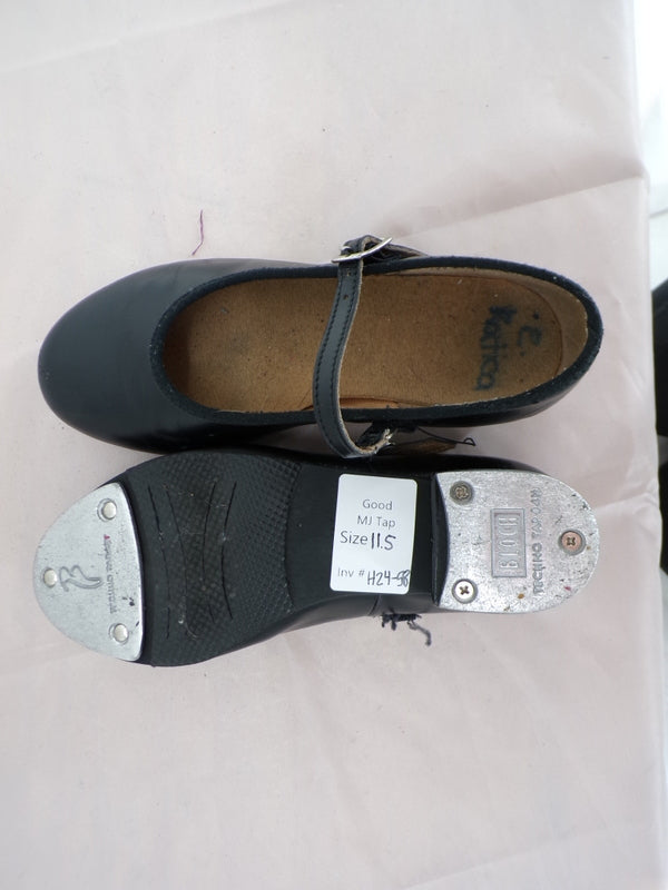 Pre-Owned Tap Shoes Bloch Little Kid 11.5M Mary Jane Leather Buckle