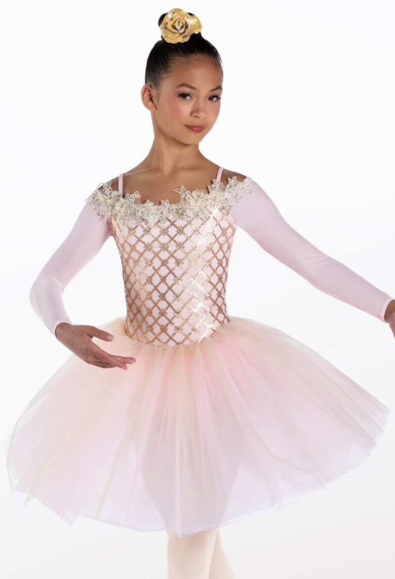 Pre-Owned Costume Weissman  13720 Medium Child Peach Tutu Ballet Sequin