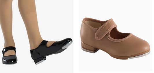 NEW Tap Shoes So Danca TA37 Velcro Girls Sizes Black and Tan