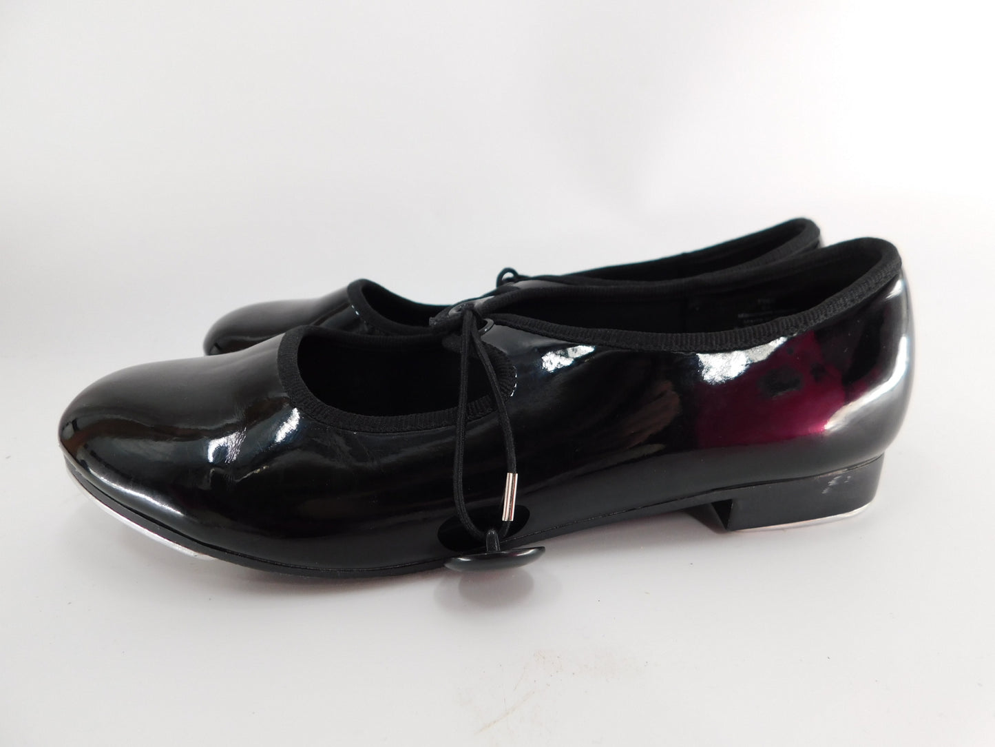 Pre-Owned Tap Shoes Dance Class Big Kid 2.5M Tyette Leather Elastic