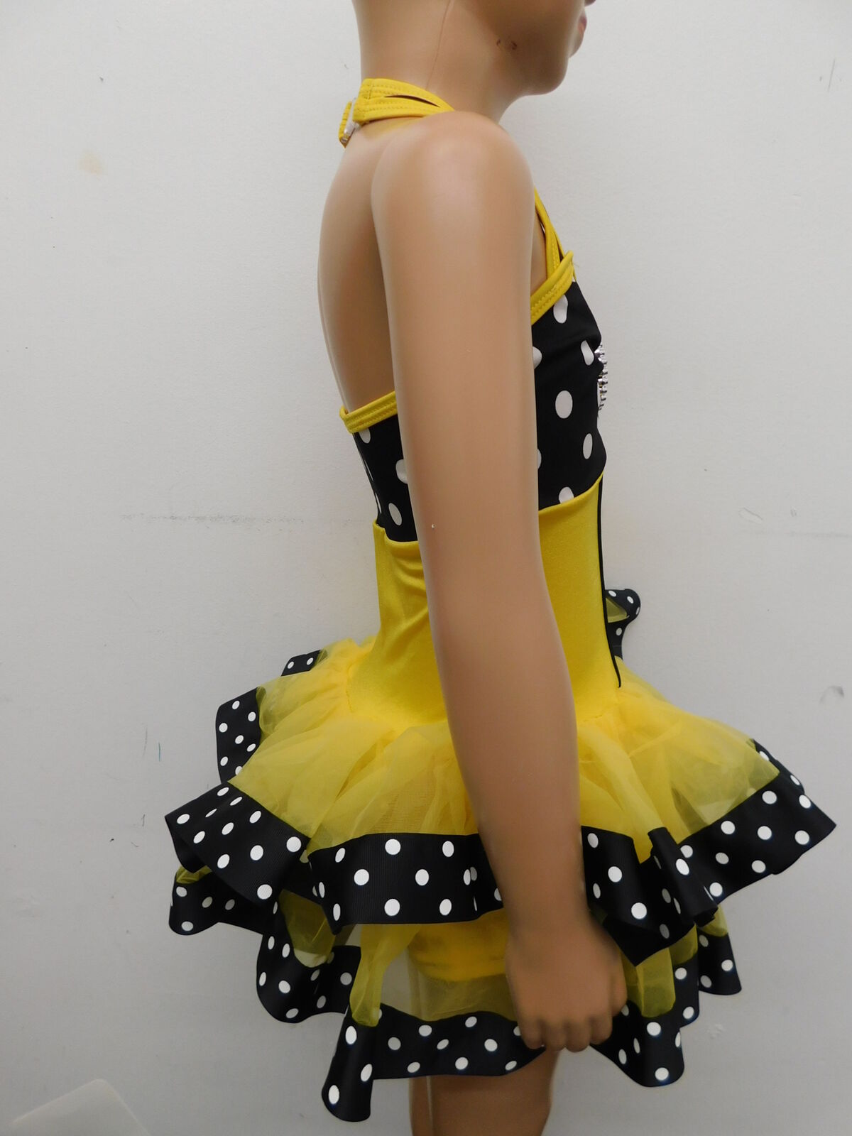 Pre-Owned Costume Curtain Call  J5357 Small Child Yellow Tutu Dress Jazz Tap