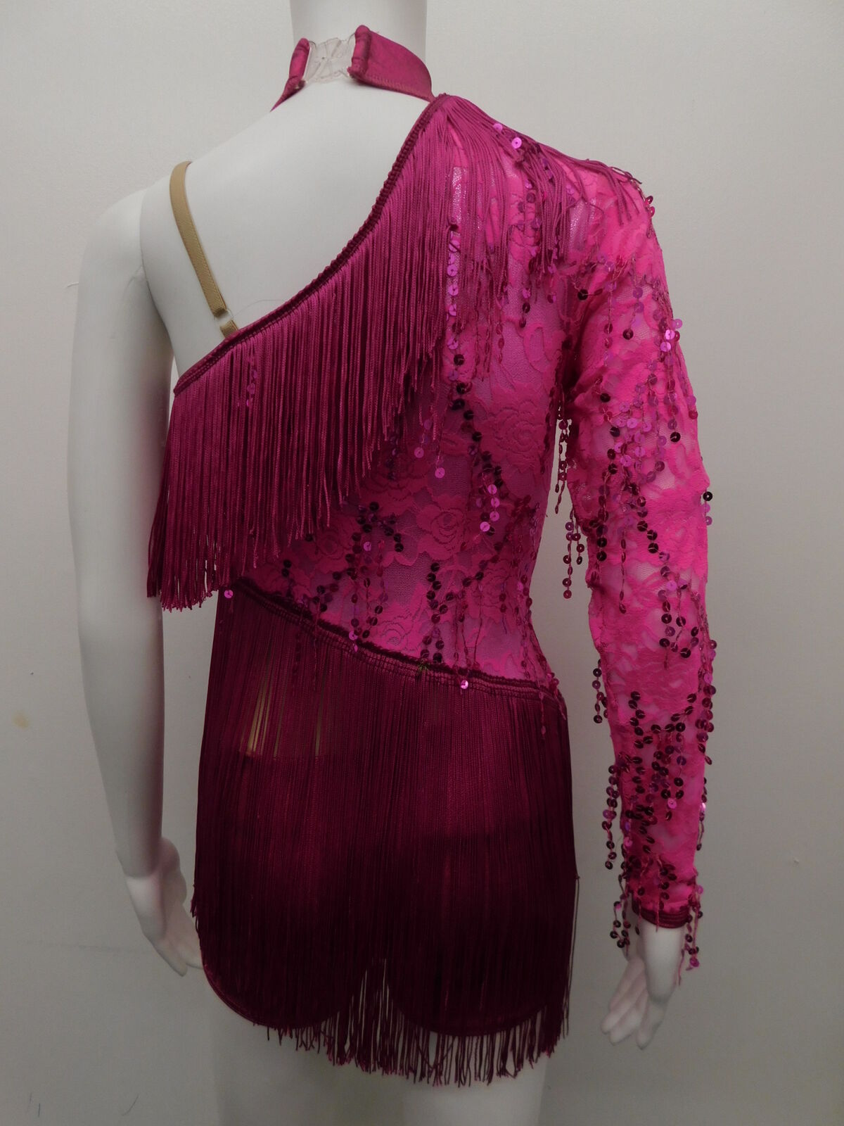 Pre-Owned Costume AWCT   Large Child Pink  Jazz Sequin