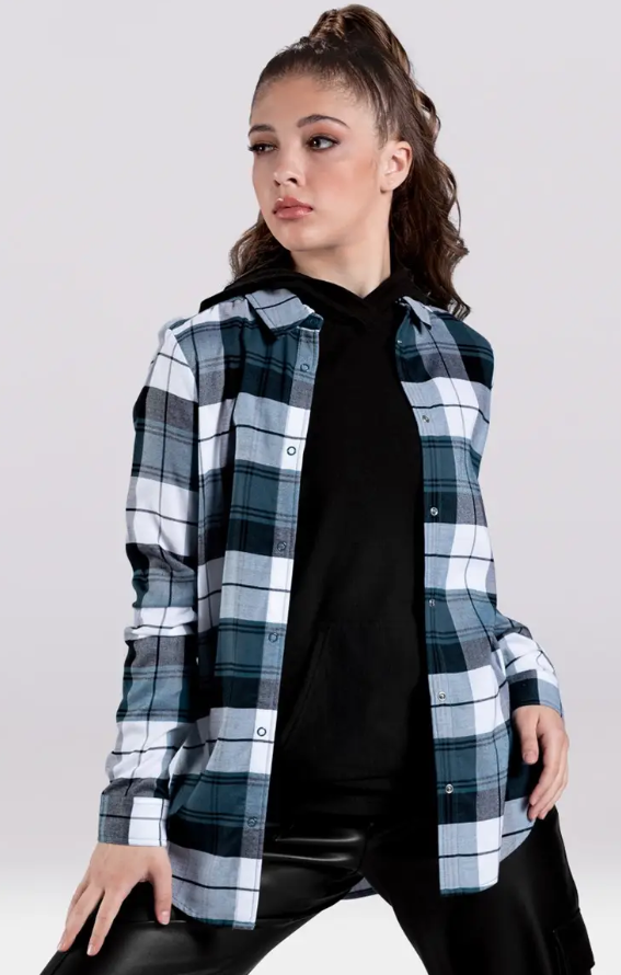 Pre-Owned Plaid Button Up Weissman  AH12833 XS Adult Red  Jazz Hip Hop