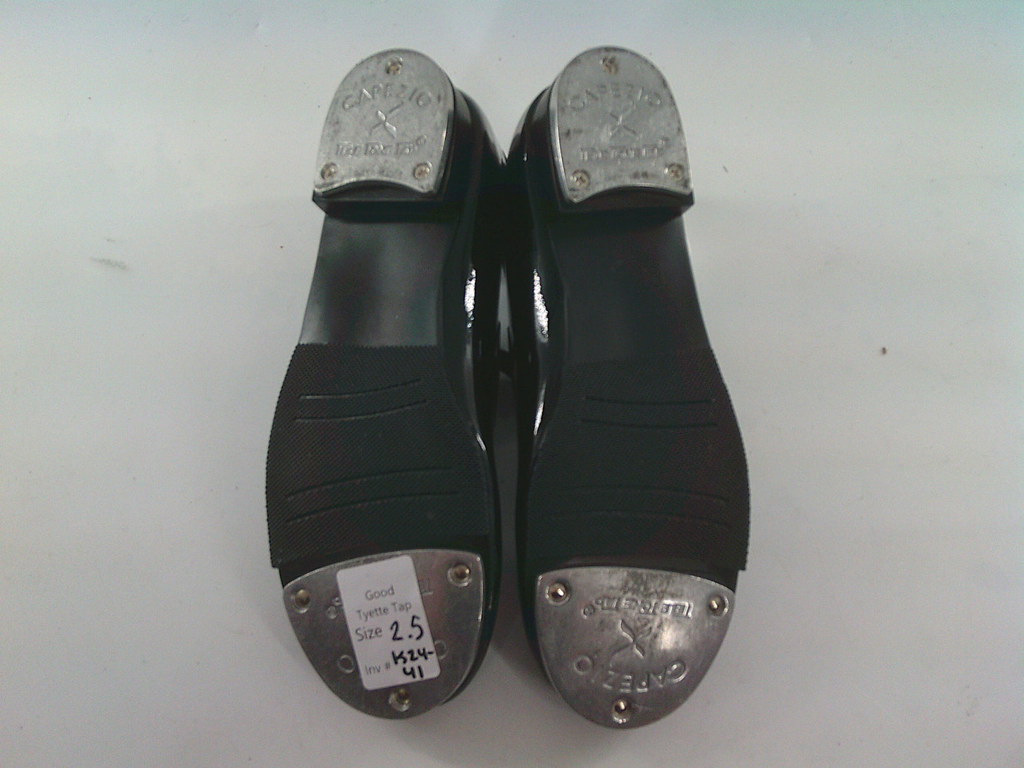 Pre-Owned Tap Shoes Capezio Big Kid 2.5M Tyette Man Made Elastic Student