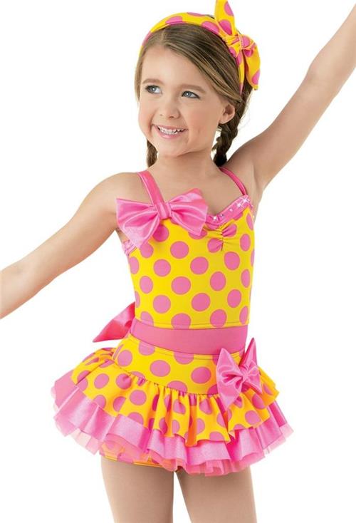 Pre-Owned Costume Weissman  9350 6X-7 Child Yellow Pink Jazz