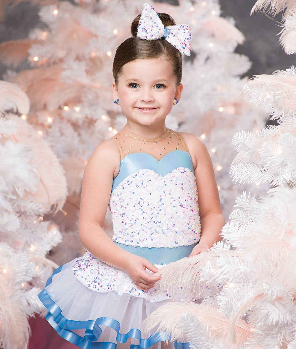 Pre-Owned Costume Small Child Blue A Wish Come True H602 Ballet Tap Musical Theater Sequin Tutu Dress